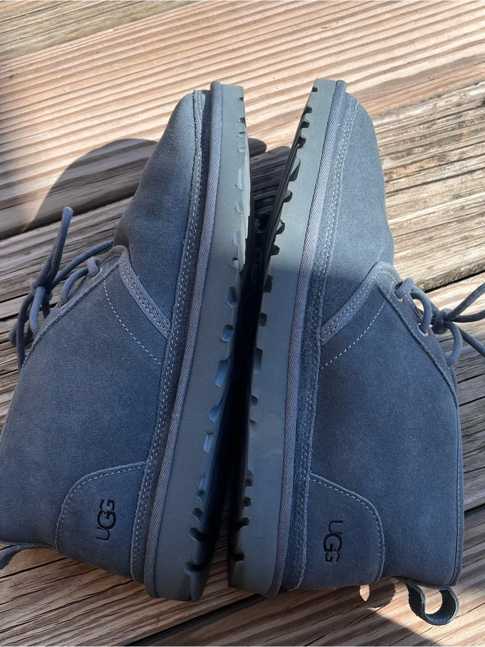UGG Neumel Men's Suede Chukka Boots Stormy Seas Blue Grey Size 10 S/N 3236